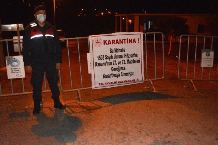 Ayvalık’ta Akçapınar Kırsal Mahallesi’ne Covid-19 Karantinası