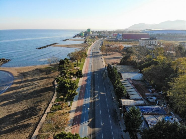 Ordu’da Sokağa Çıkma Yasağı Sonrası Caddeler Boş Kaldı