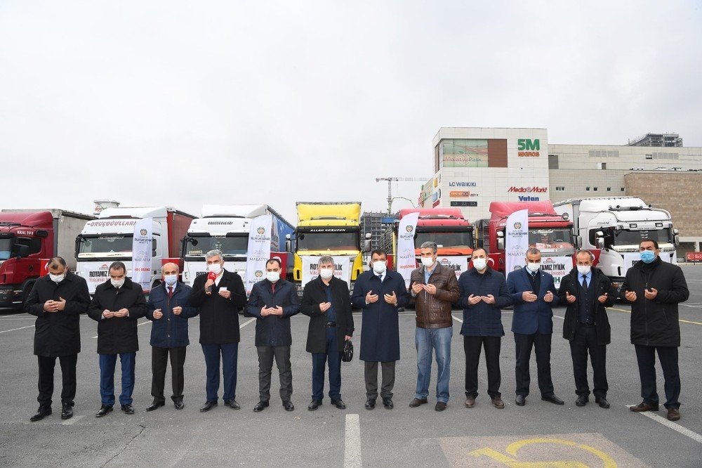 7 Tır Yardım Malzemesi İhtiyaç Sahipleri İçin Yola Çıktı