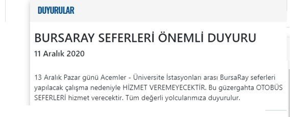 Bursaray Çalışma Saatlerine Kısıtlama Ve Bakım Düzenlemesi