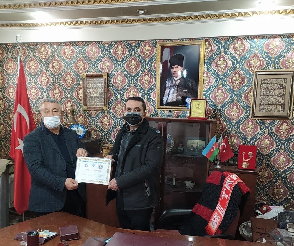 Taddef’ten Taşkınsu’ya Teşekkür Belgesi