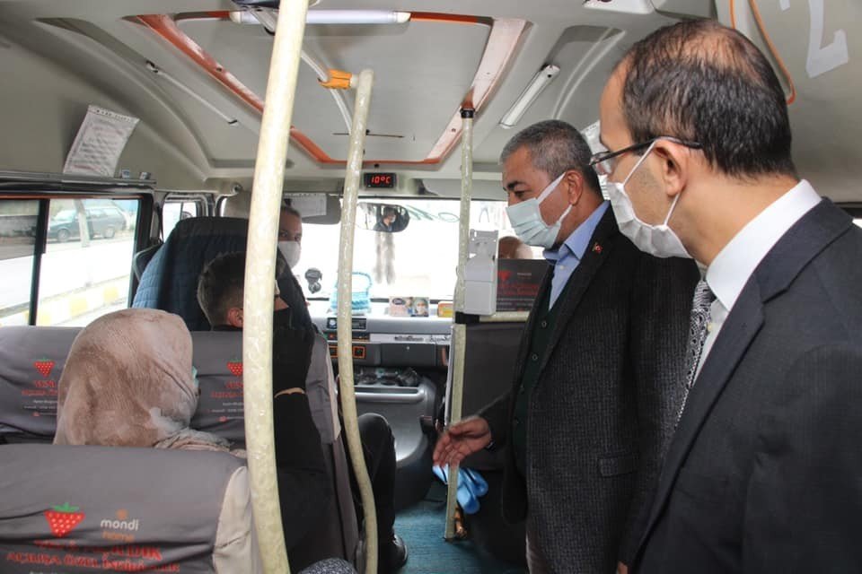 Koçarlı’da Toplu Taşıma Araçlarında Korona Virüs Denetimi Yapıldı