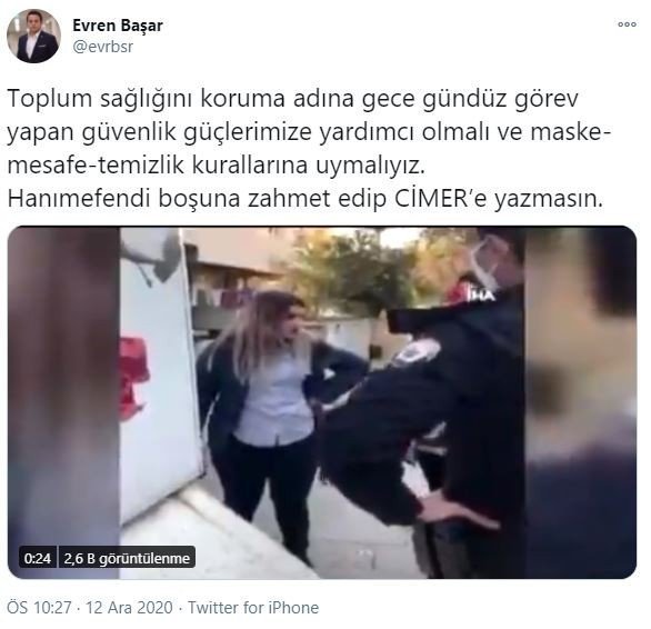 Polisleri Tehdit Eden Kadına Cimer’den Cevap: "boşuna Zahmet Edip Yazma"