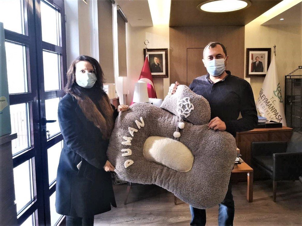 Süleymanpaşa’nın Maskotu Duman’a Özel Hediye