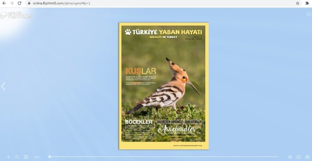 Türkiye’nin Yaban Hayat Dergisi Çıktı.