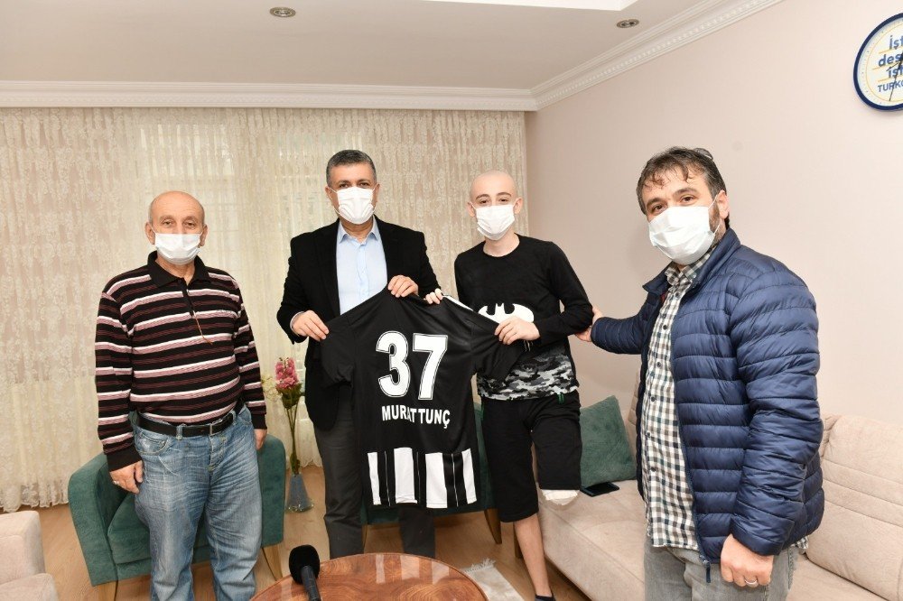 Başkan Bozkurt’tan Ayağı Kesilen Tunç’a Moral Ziyareti