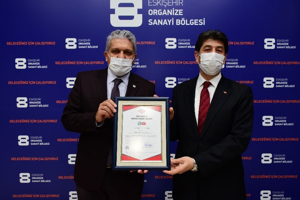 Eskişehir Osb "tse Covid-19 Güvenli Hizmet Belgesi" Aldı