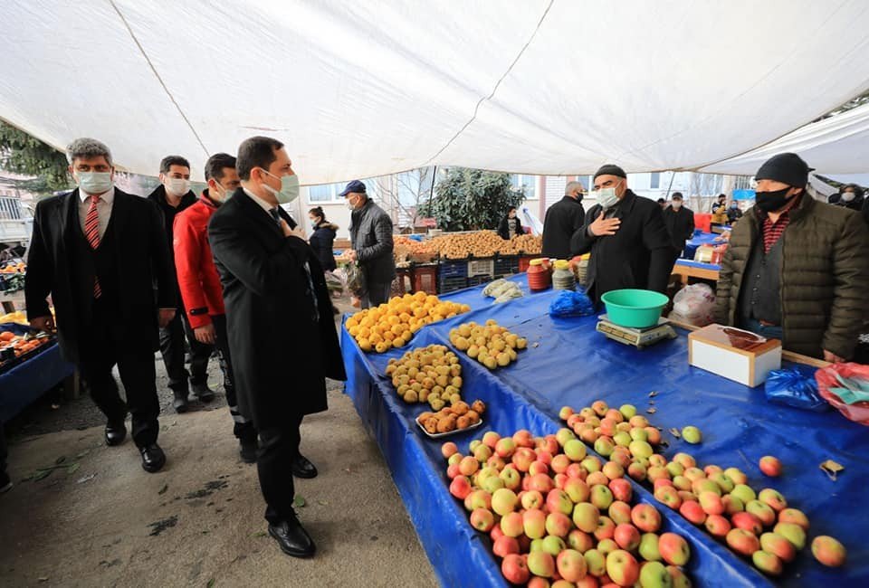 Vali Masatlı’dan Pazarda, Mahallede Esnaf Turu