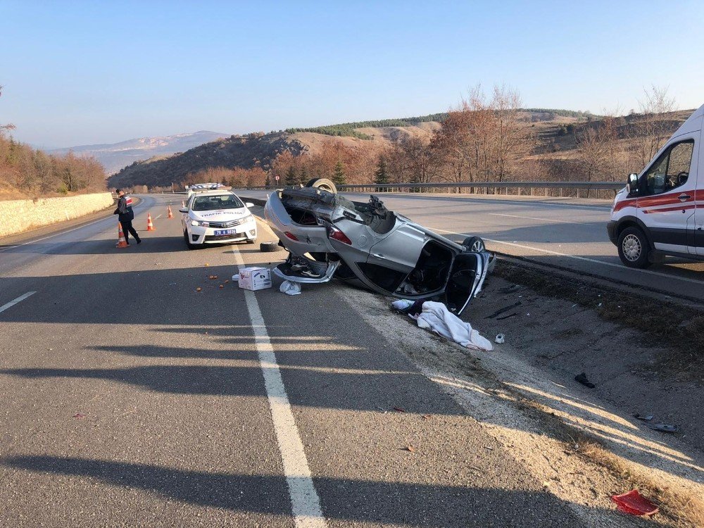 Kontrolden Çıkan Otomobil Takla Attı: 1 Yaralı