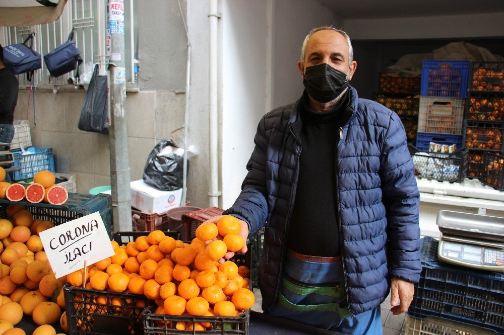 "corona İlacı" Mandalina Pazarın Gözdesi Oldu