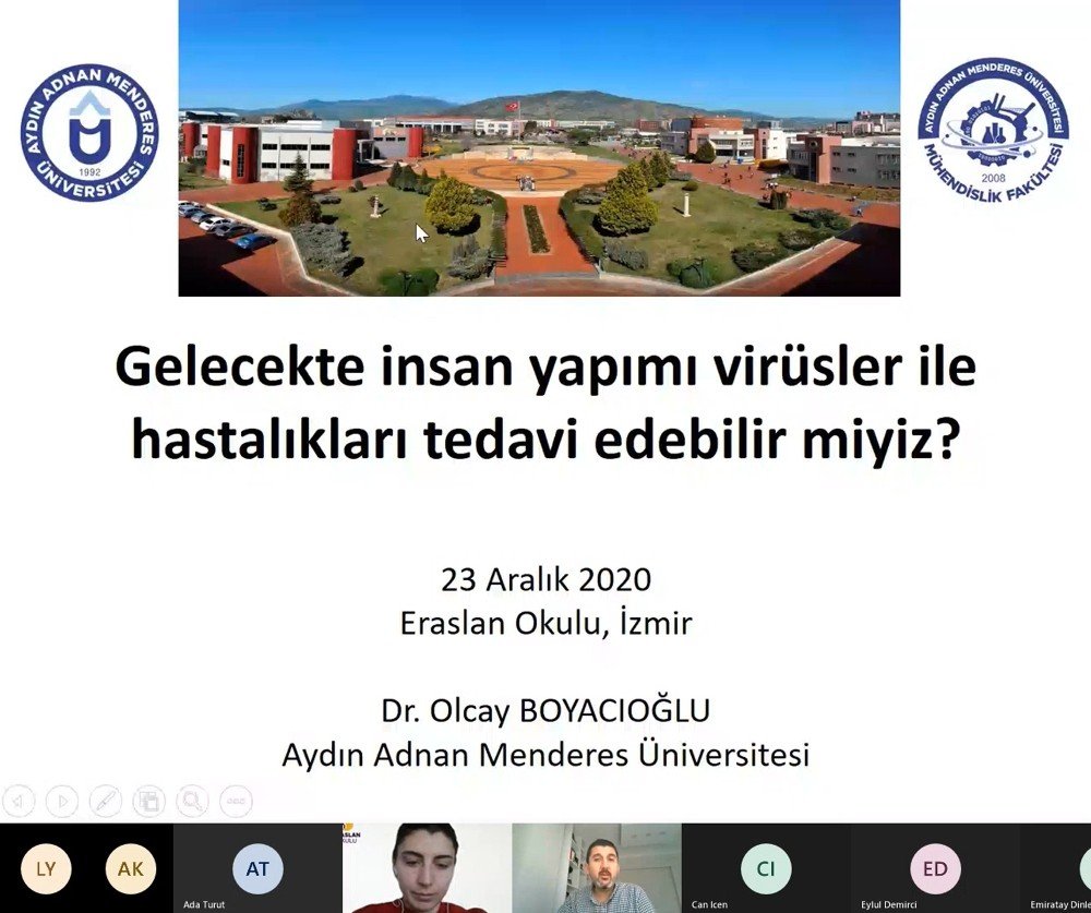 Adü Öğretim Üyesi Lise Öğrencileri İle Çevrimiçi Seminer Gerçekleştirdi