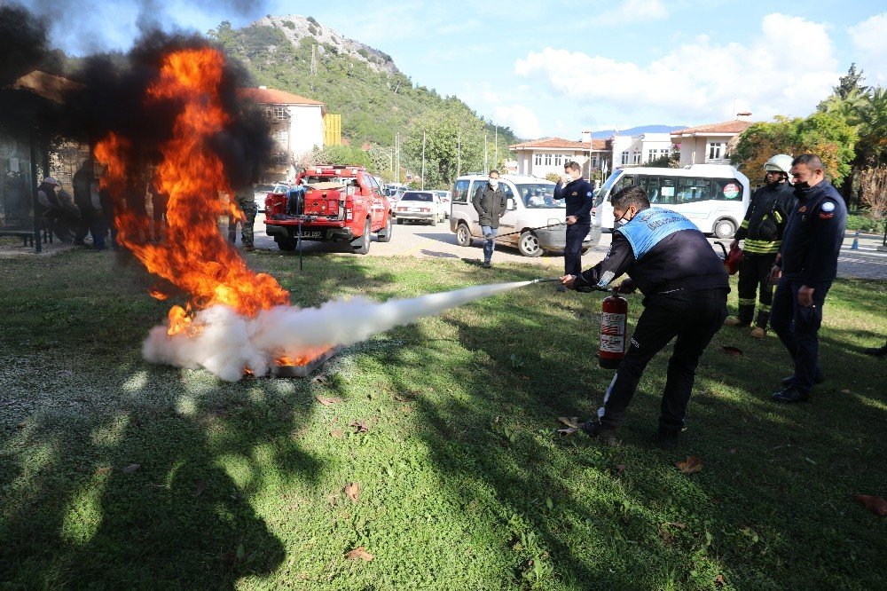 Marmaris Belediyesi’nde Yangın Tatbikatı
