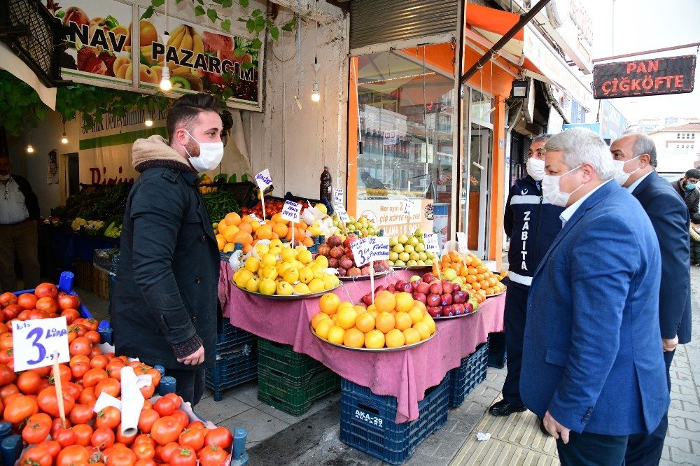 Mamak Zabıtası’ndan Kaldırım İşgal Denetimi