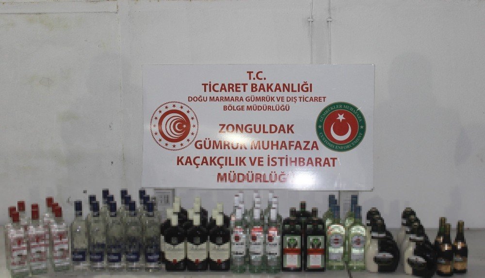 Bartın’da 64 Şişe Kaçak Alkollü İçki Ele Geçirildi
