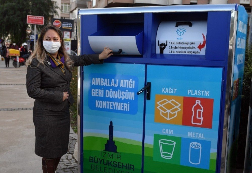 Ambalaj Atıkları İçin Geri Dönüşüm Konteynerleri Yerleştiriliyor