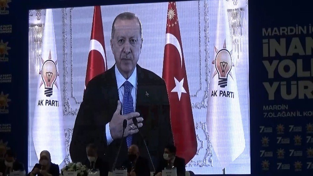 Cumhurbaşkanı Erdoğan, Ak Parti Mardin 7. Olağan İl Kongresine Bağlandı