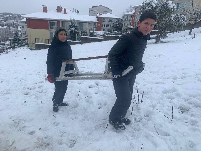 Kocaeli’de Eğlenceli Kar Manzaraları