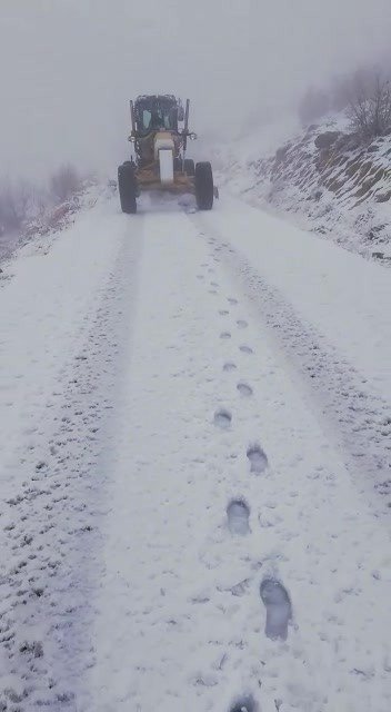 Gercüş’te Kar Yağışı Hayatı Durma Noktasına Getirdi