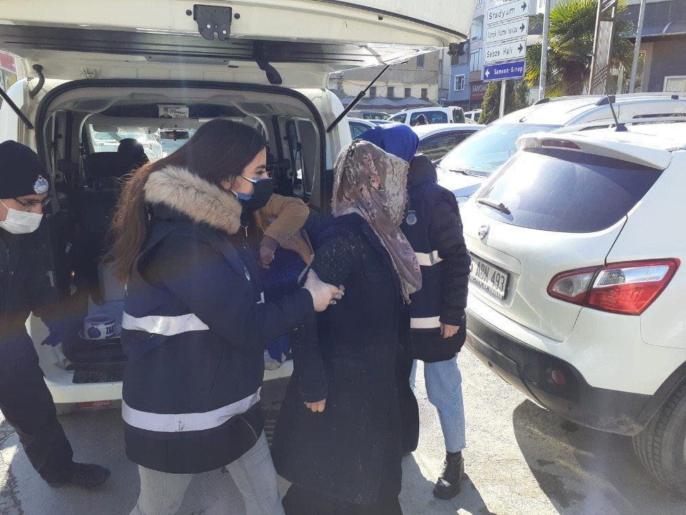 Bafra’da Dilenci Operasyonu