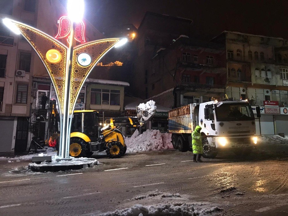 Şemdinli Belediyesinden Kar Mesaisi