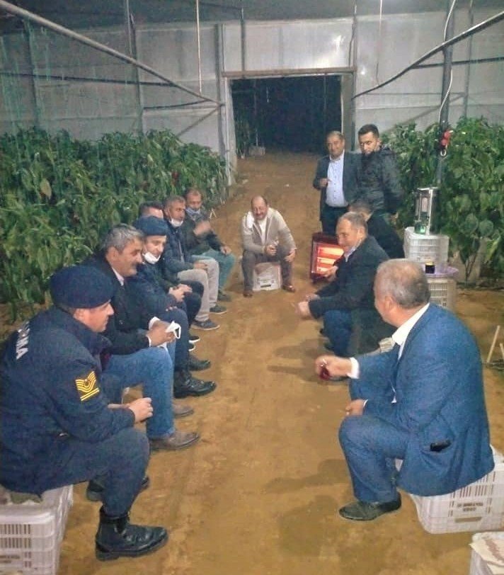 Aksu Protokolü Zirai Don Nöbetinde Üreticileri Unutmadı