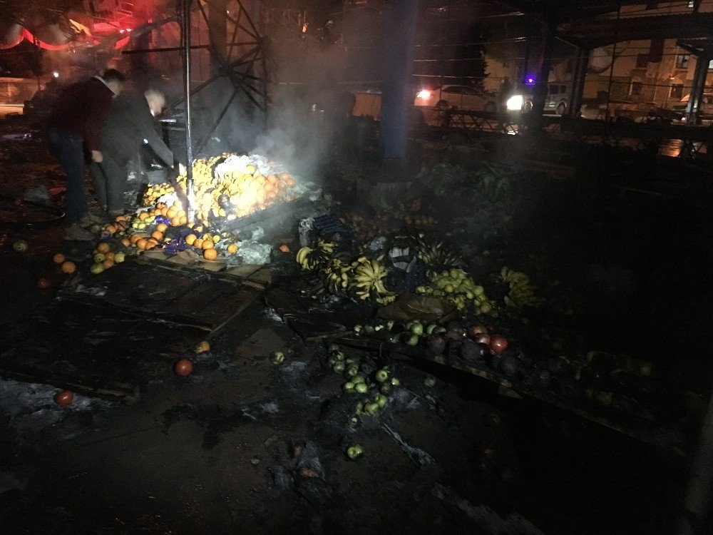 Kapalı Pazar Yerinde Yangın