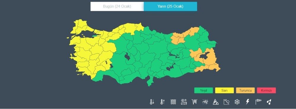 Denizli İçin Kuvvetli Rüzgar Ve Fırtına Uyarısı