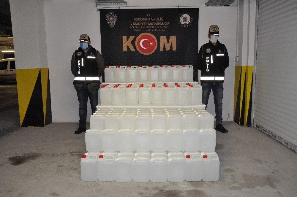 720 Litre Etil Alkol Ele Geçirildi