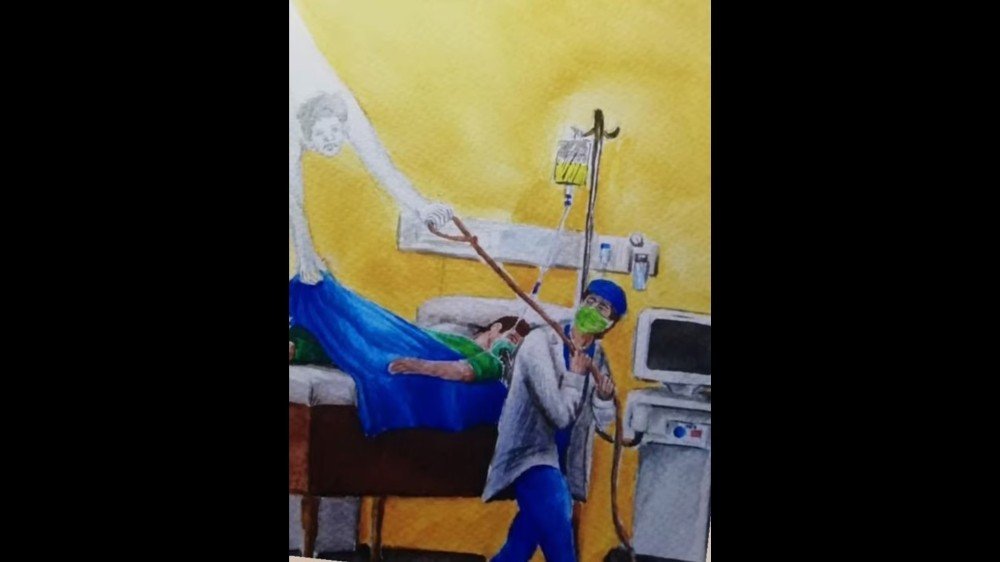 Safranbolu İ̇mkb Güzel Sanatlar Lisesi Öğrencilerinden "pandemide Yaşam" Konulu Çevrimiçi Resim Sergisi
