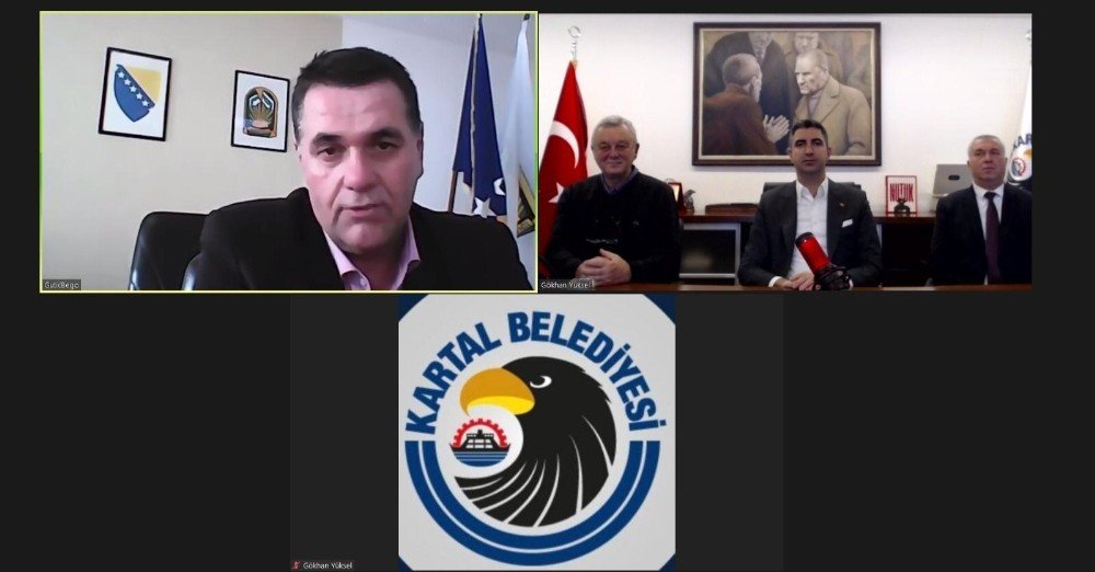 Başkan Gökhan Yüksel, Kardeş Belediye Başkanları İle Online Görüşme Gerçekleştirdi