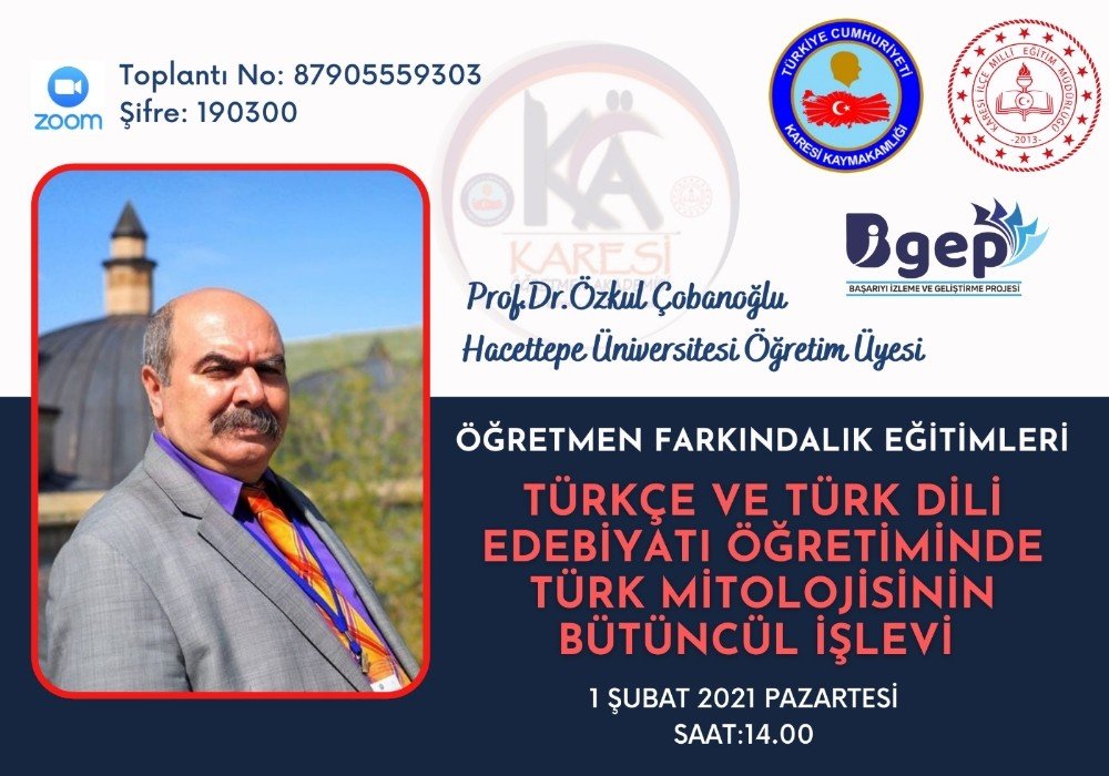 “karesi Öğretmen Akademisi” Prof. Dr. Özkul Çobanoğlu’nu Ağırlayacak
