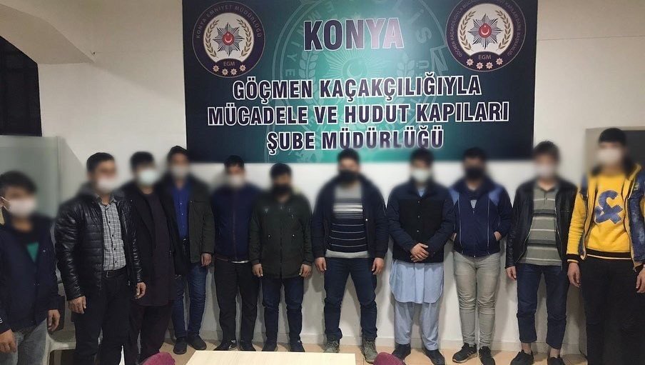 Konya’da 11 Kaçak Göçmen Yakalandı