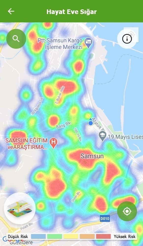 Samsun’da Haritada Risk Artıyor