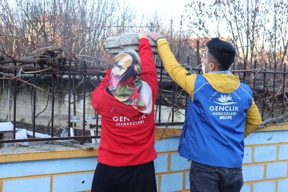 Gençlerden Kuşlara Yem