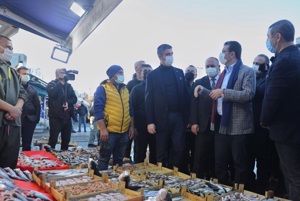 Başkan İ̇mamoğlu Ve Yüksel’den Balıkçı Esnafına Ziyaret