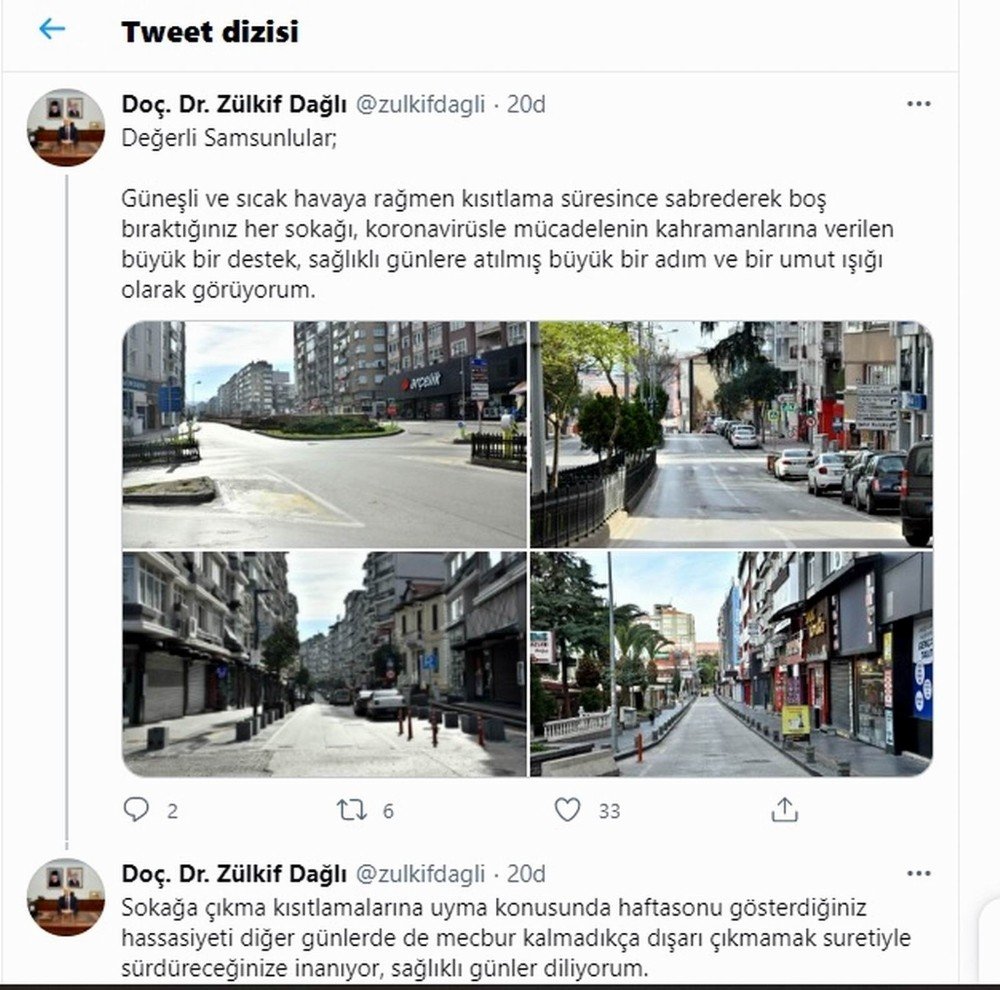 Samsun Kısıtlamaya Uydu, Vali Teşekkür Etti