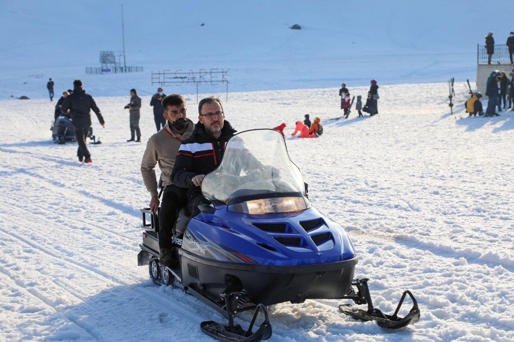 Bakan Kasapoğlu Hesarek Kayak Merkezi’nde İncelemelerde Bulundu