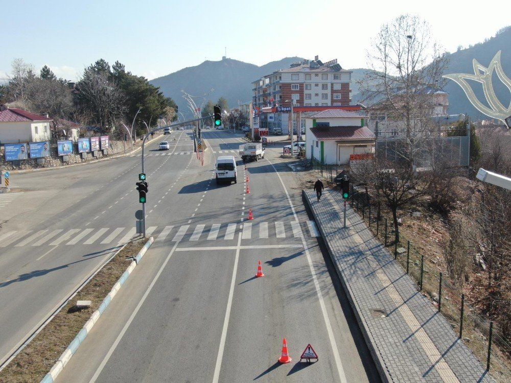 Tunceli’de Trafik Ekiplerinden Drone İle Denetim