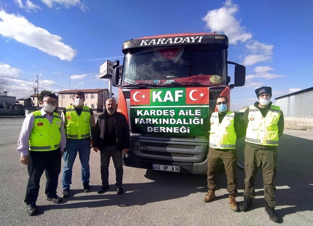 Kaf Derneği Gönüllülerinden İ̇dlip’e İnsani Yardım Tırı