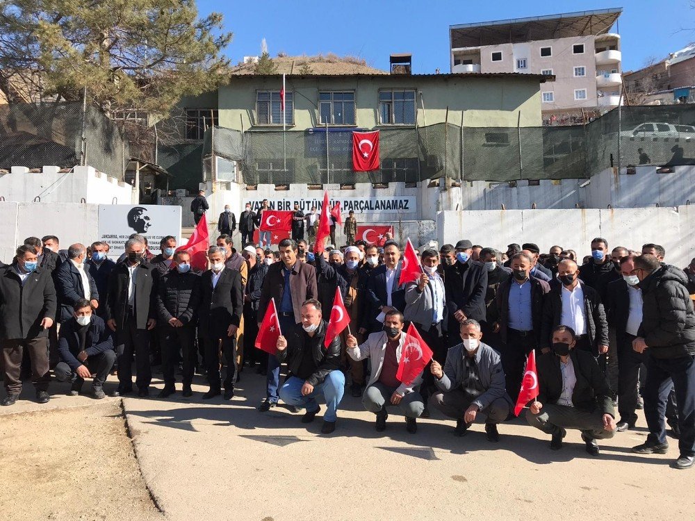 Şemdinli’de Pkk Terör Örgütüne Kınama