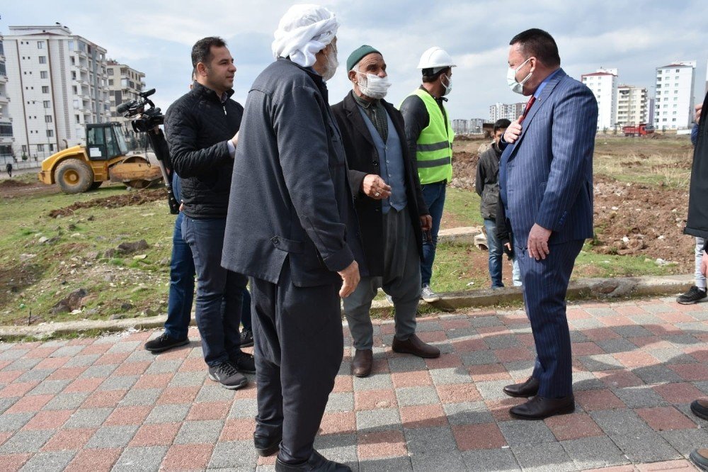 Başkan Beyoğlu, Yapımına Başlanan Millet Bahçesinde İncelemelerde Bulundu