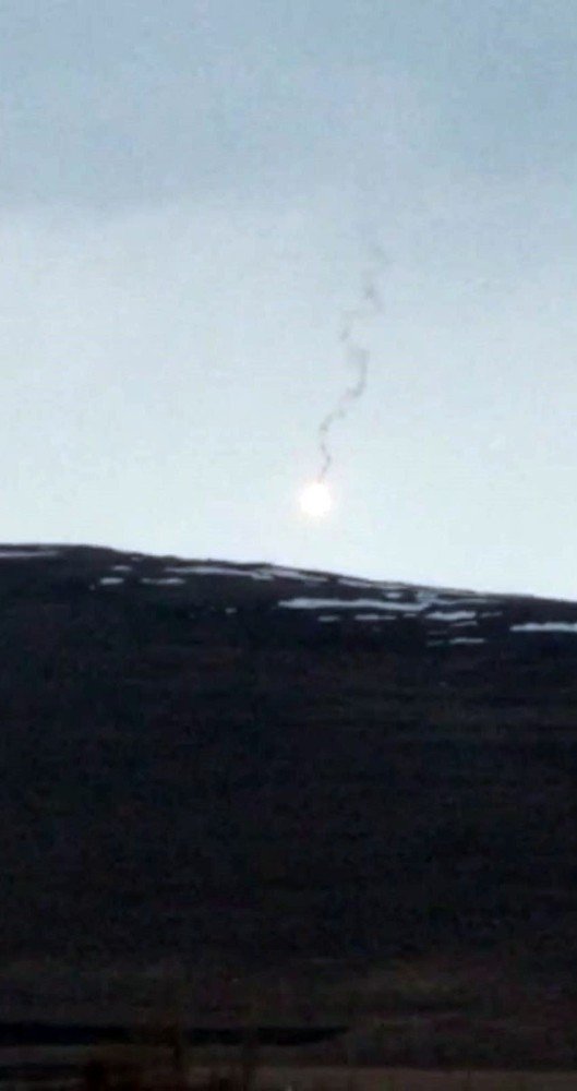 Ardahan’da Vatandaşları Endişelendiren Esrarengiz Cisim Kamerada