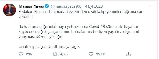 Pandemide Yaşamını Yitiren Sağlık Çalışanları İçin ‘anma Mekanı’ Proje Yarışması