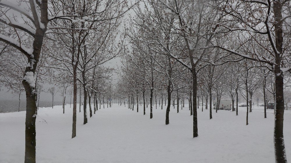 Beyaz Örtüyle Kaplanan Kocaeli’de Kartpostallık Manzaralar