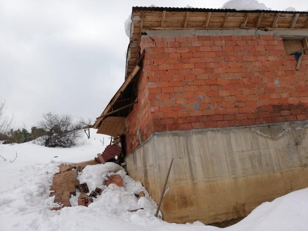 Bursa’da Damı Çöken Ahırdaki Hayvanlar Telef Olmaktan Son Anda Kurtuldu