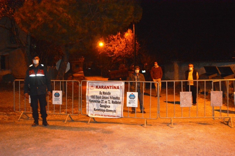 Ayvalık’ta İki Kırsal Mahalleye Covid19 Karantinası