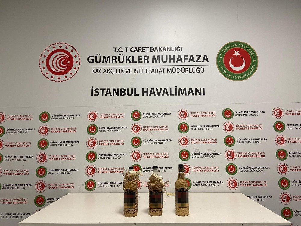 İ̇stanbul Havalimanı’nda Sıvı Kokain Ele Geçirdi