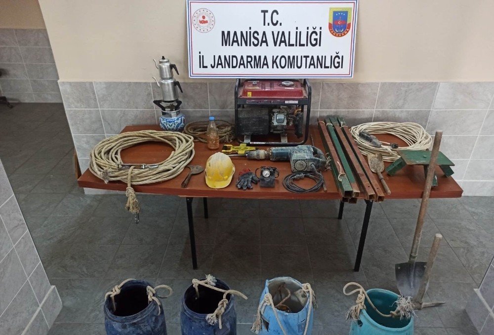 Manisa’da Kaçak Kazı Yapanlara Operasyon