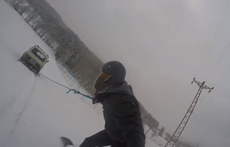 Köyde Snowboard Keyfi