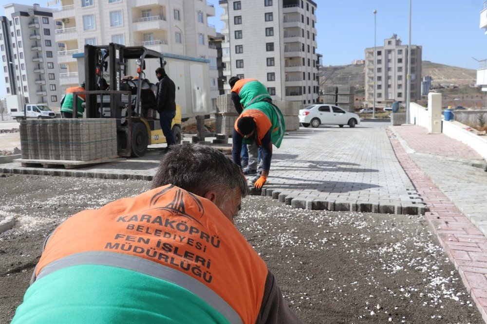 Karaköprü’de Kilitli Parke Çalışması